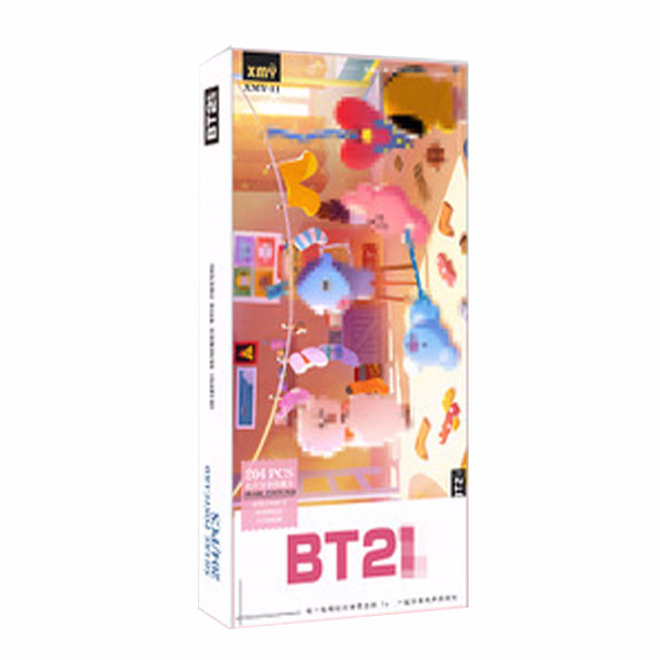 Hộp ảnh BTS, Postcard BTS chibi 204 ảnh nền phơi đồ cute