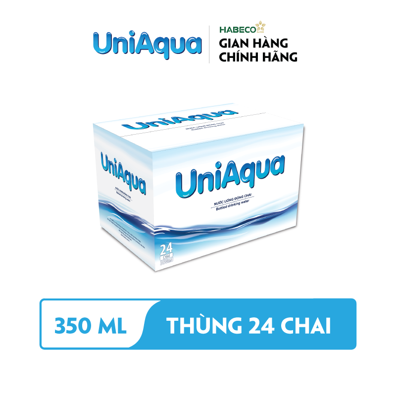 Nước uống đóng chai UniAqua - Thùng 24 chai 350ml