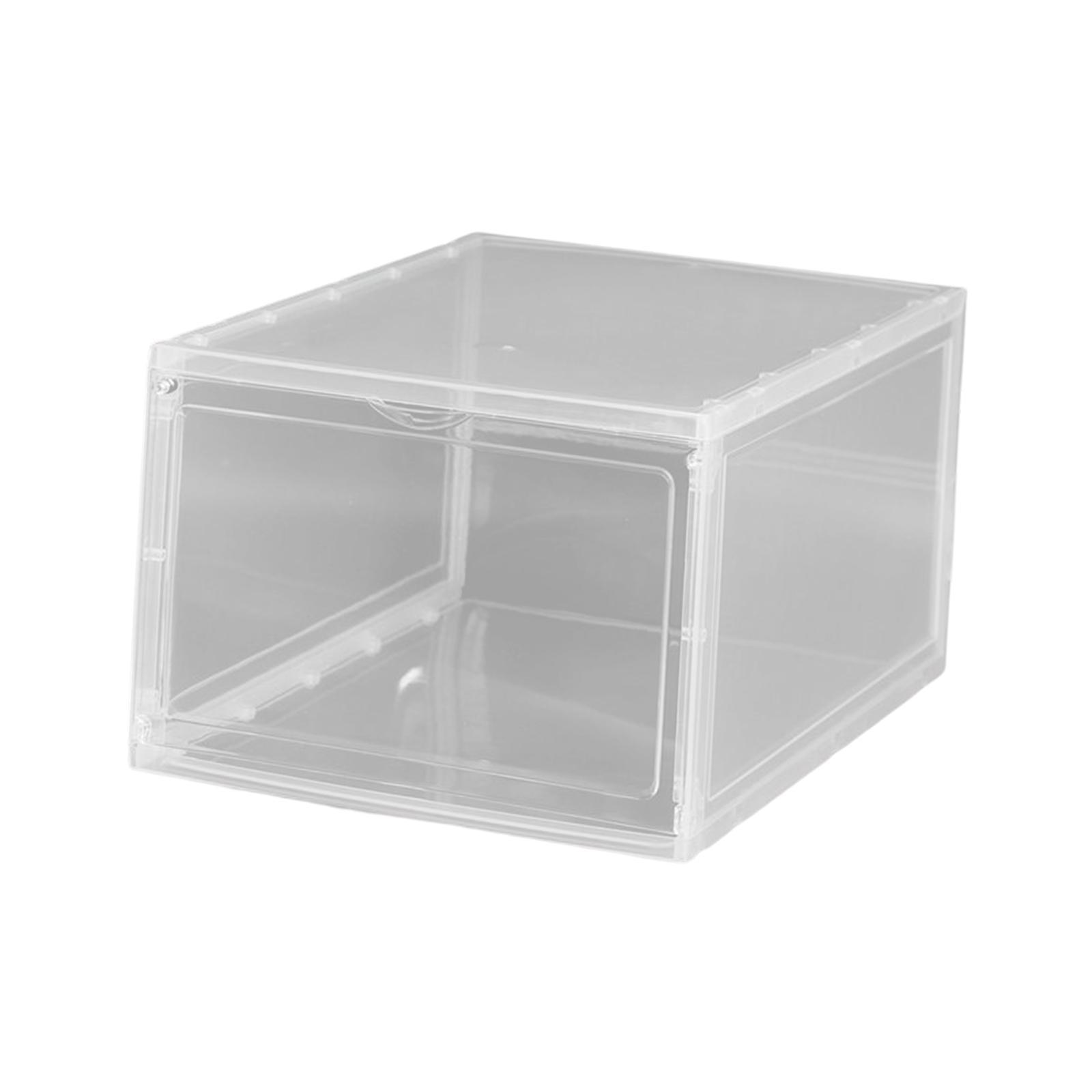 Shoe Box Stackable Shoe Bins Display Case Shoe Container for Closet