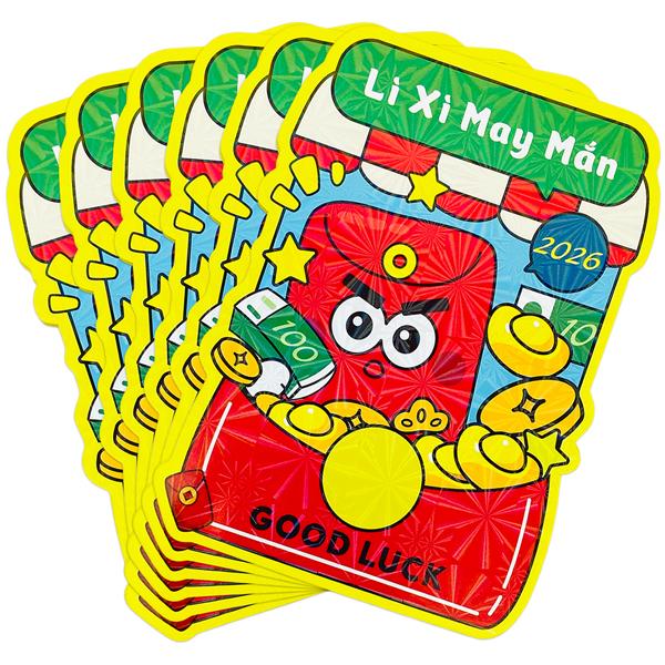 Bộ 6 Bao Lì Xì Chibi Bính Ngọ 2026 - Mẫu 24