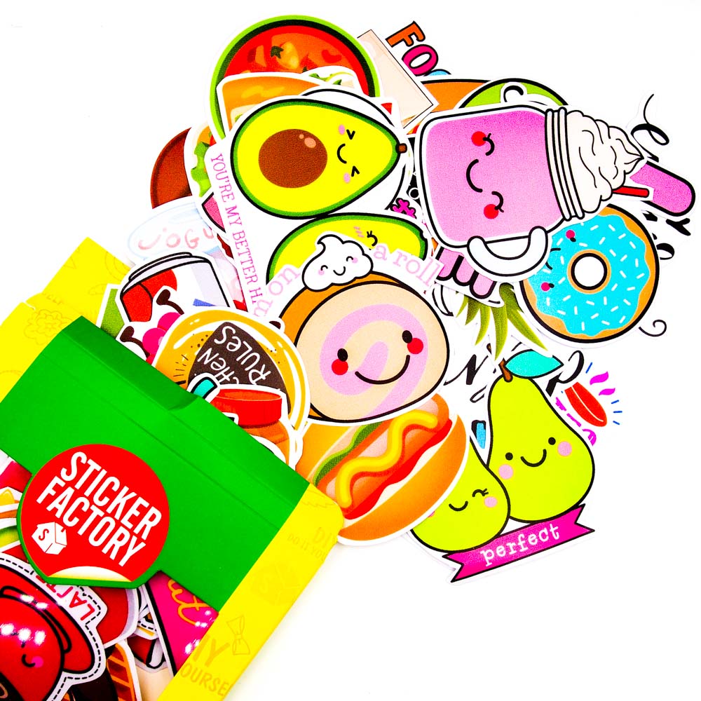 Combo 3 Hộp Sticker Hình Dán - DỄ THƯƠNG (Pink, Hello Kitty, Food and Drink)