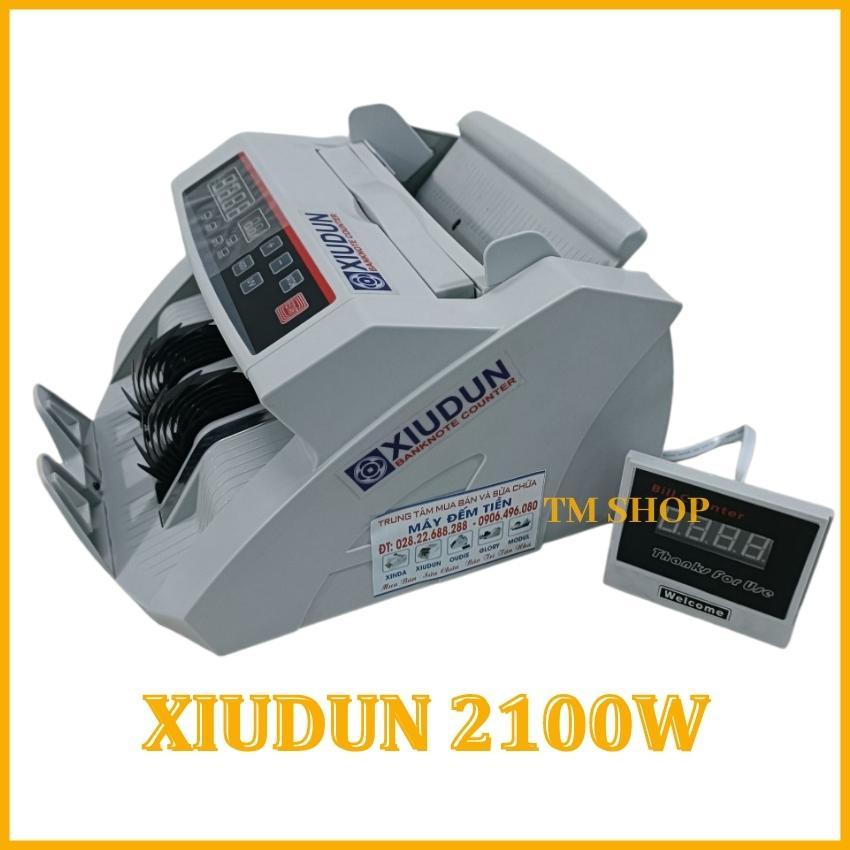 ( tặng đèn soi tiền giả) . máy đếm tiền XIUDUN_2100W, có màn hình rời, nhỏ gọn, siêu bền