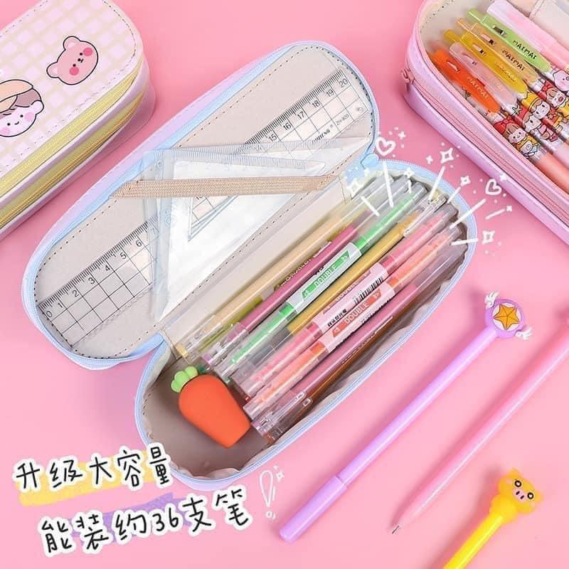 HỘP BÚT 2 TẦNG CHO BÉ - SIÊU YÊU - SIÊU CUTE - XỊN XÒ HẾT NẤC