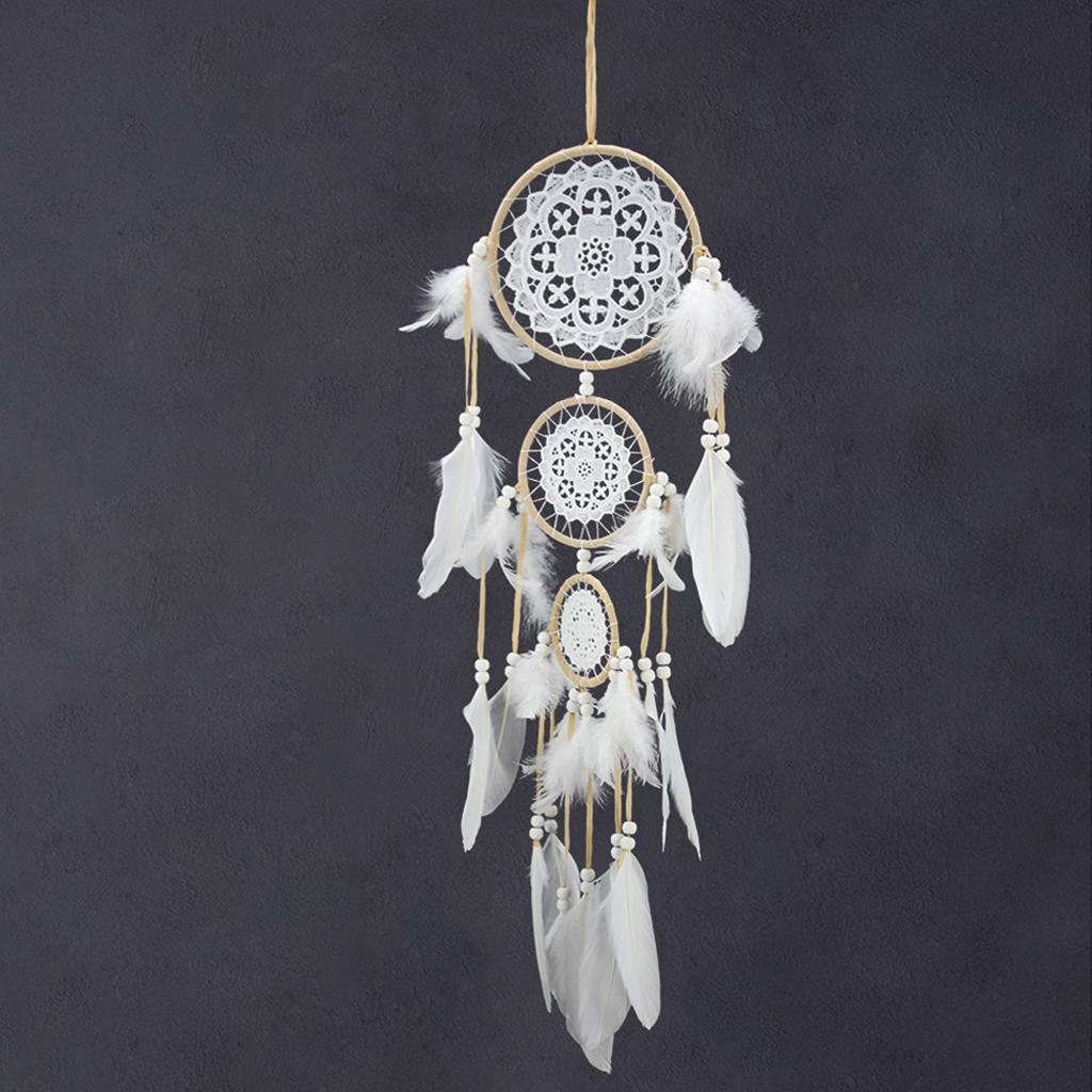 Handmade Dream Catcher w/ Lace Dream Catcher Feathers Catching Monternet