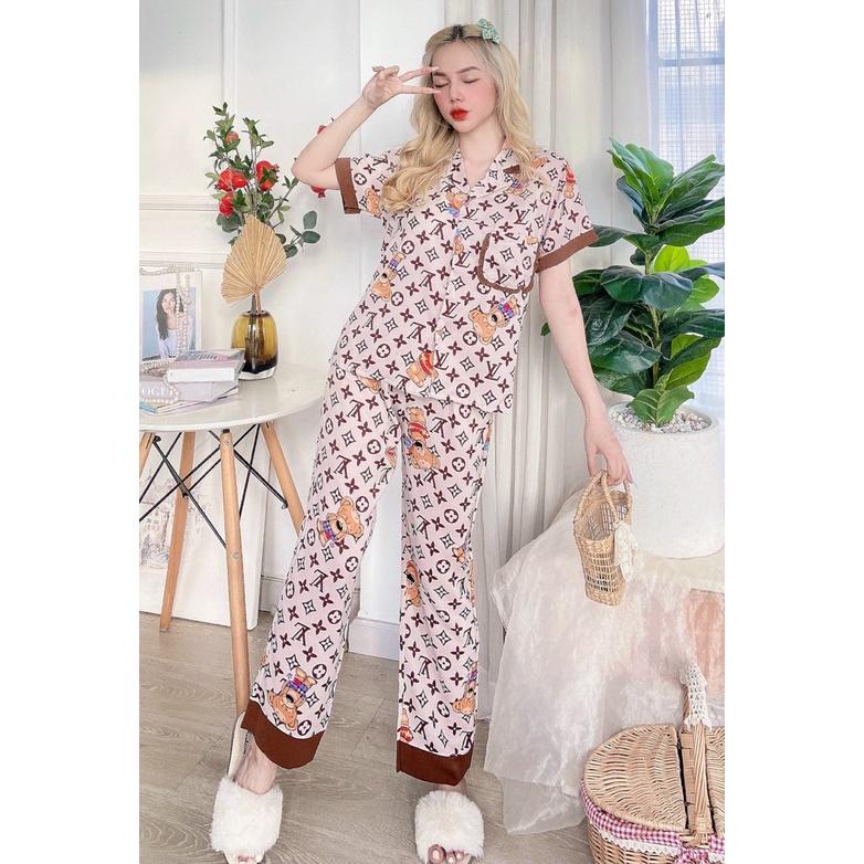 Đồ Bộ Pijama Nữ Mặc Nhà Lụa Mango Mềm Mịn MOMOSA Shop