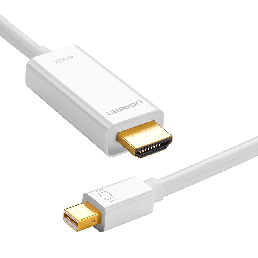 Cáp Mini Displayport (Thunderbolt) To HDMI 4K Ugreen 10453 (3m) – Trắng – Hàng Chính Hãng