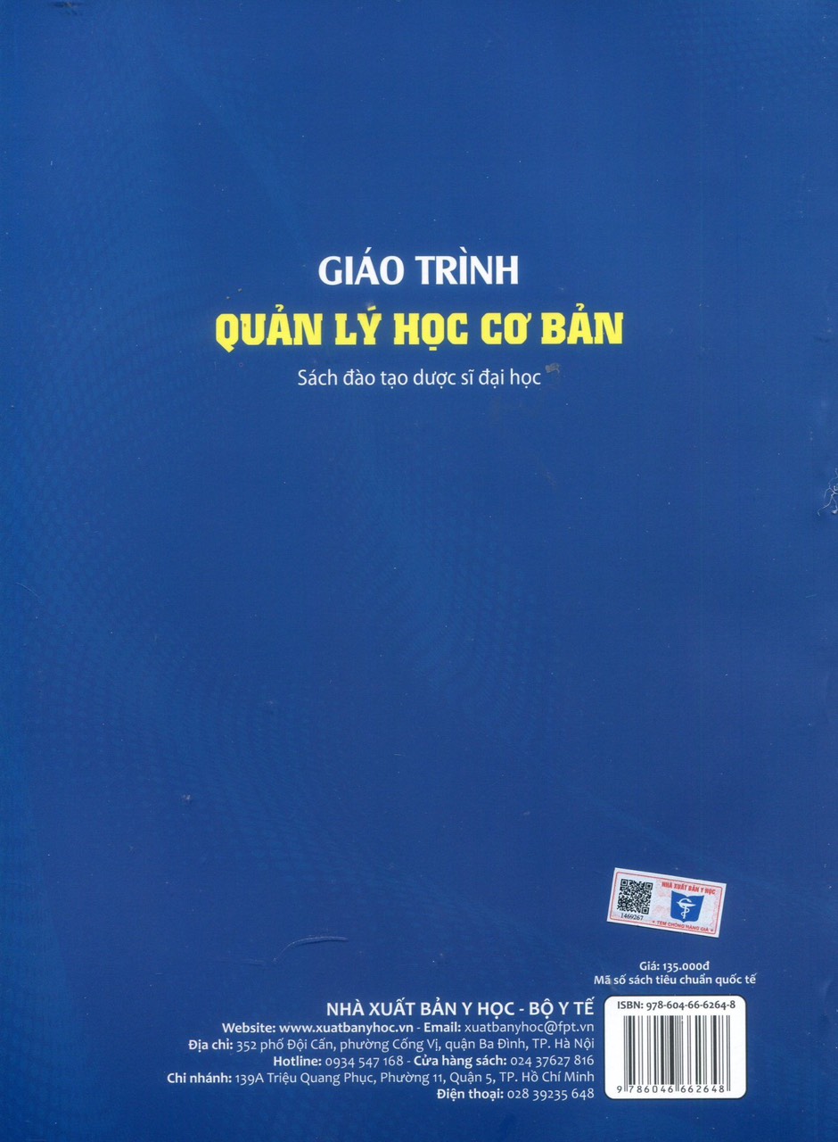 Giáo Trình Quản Lý Học Cơ Bản (Sách đào tạo Dược sĩ Đại học) - Trường Đại Học Dược Hà Nội