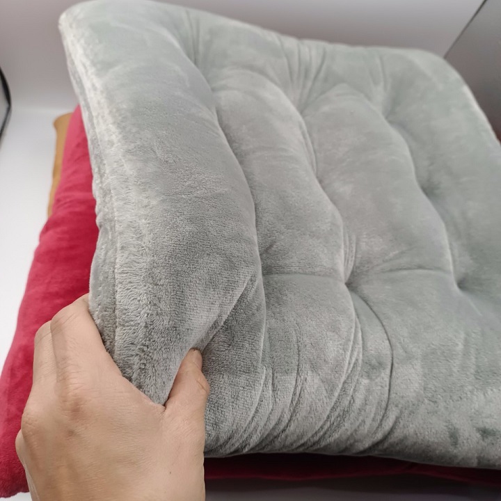 Đệm ngồi Vuông Vải Nhung Bông Trắng Dùng Làm Nệm Ngồi Ghế Sofa Gỗ, Văn Phòng, Gối Tựa Lưng Êm Ái