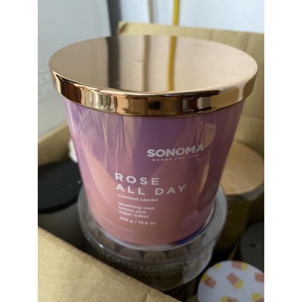 Nến thơm xuất dư hãng SONOMA cao cấp -Pineapple, Watermelon, Rose. Nến xuất dư, quà tặng cao cấp. Scented candles