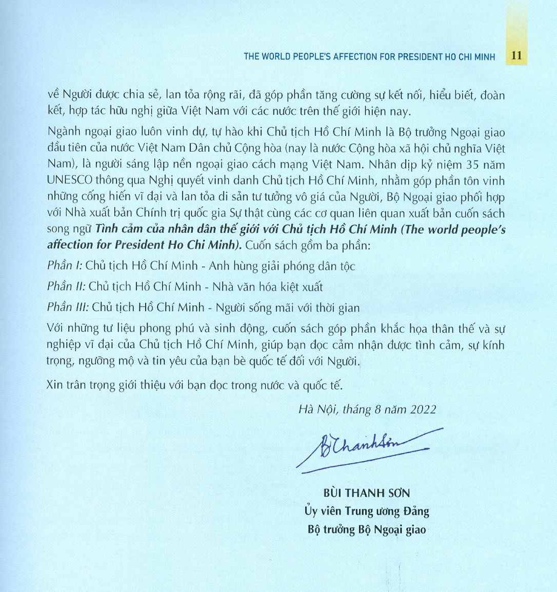 Tình Cảm Của Nhân Dân Thế Giới Với Chủ Tịch Hồ Chí Minh - The World People's Affection For President Ho Chi Minh - Song ngữ Việt - Anh (Sách ảnh - Bìa cứng)