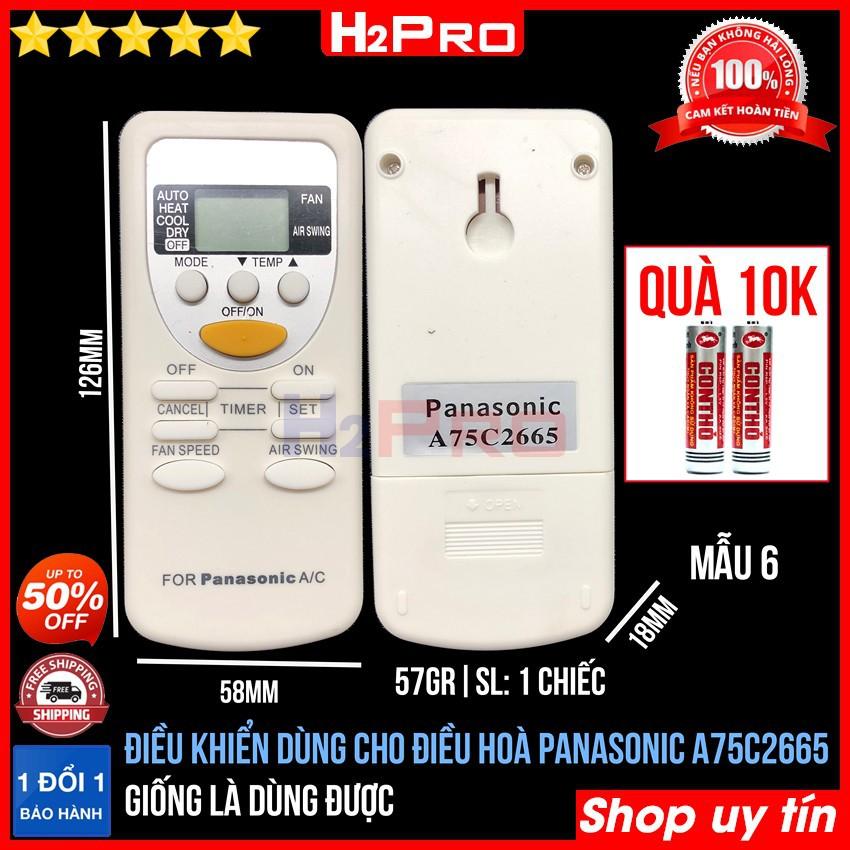 Các mẫu điều khiển dùng cho điều hòa Panasonic H2Pro cao cấp (1 chiếc), remote cho máy lạnh Panasonic (tặng đôi pin 10K)