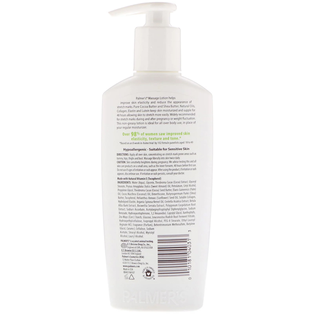Lotion Ngăn Ngừa Và Giảm Vết Rạn Palmer's Dành Cho Mẹ Bầu Chai 250ml Từ Mỹ - Hỗ Trợ Ngăn Ngừa Rạn Da Đầu Thời Kỳ Mang Thai