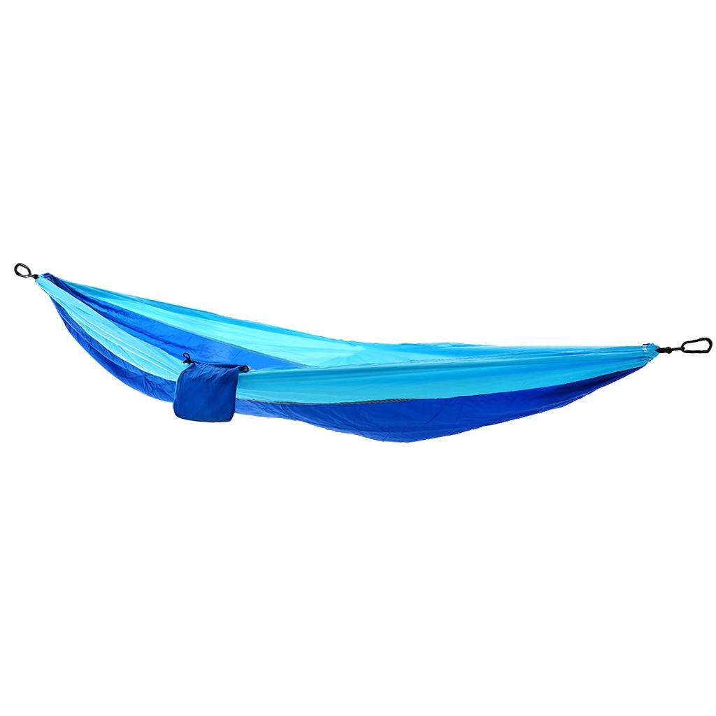 Heavy Duty Double Swing Hammock Foldable Camping Ultralight Sleeping Hanging Bed with Storage Bag