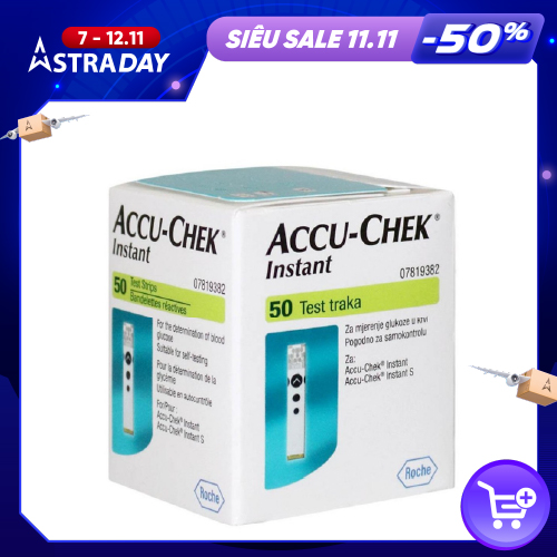 Hộp 50 que thử đường Accu Chek Instant