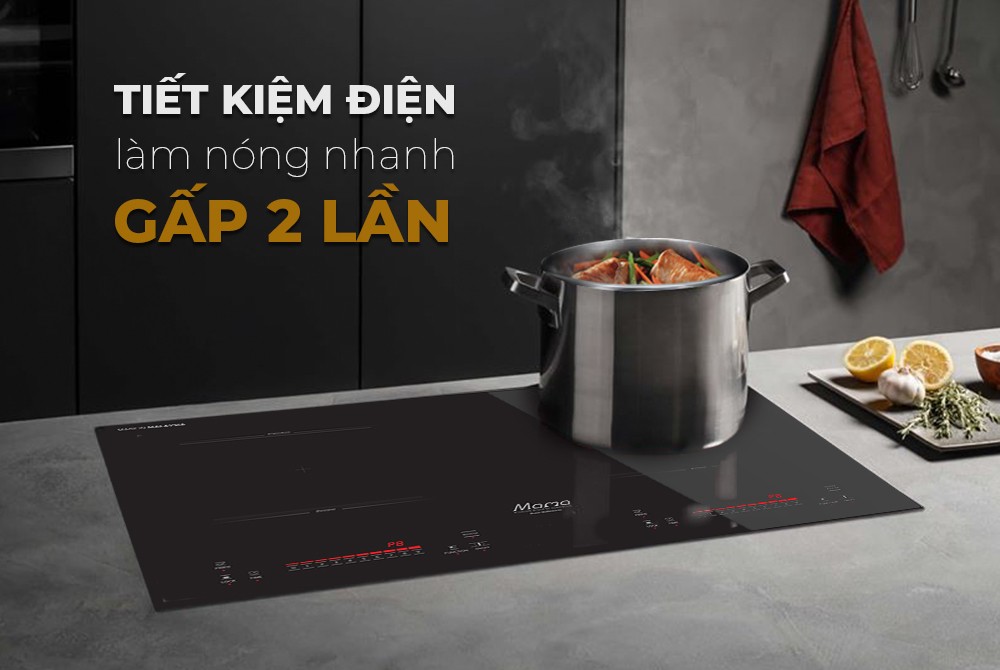 Bếp đôi điện từ Sunhouse Mama MMB9302-EC - Hàng Chính Hãng