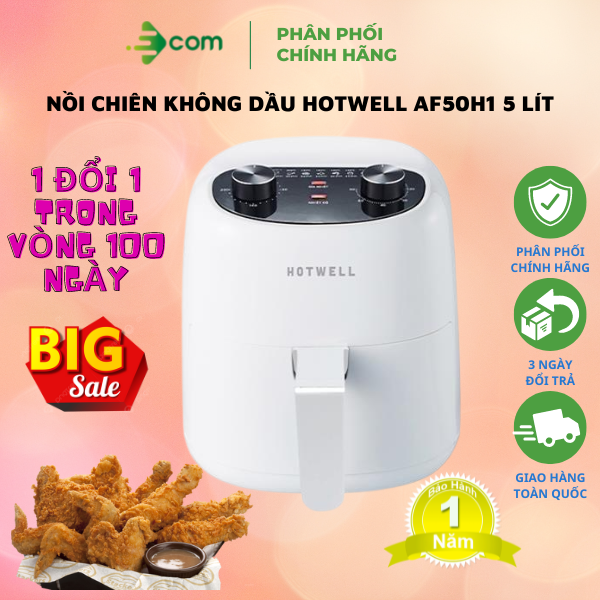 NỒI CHIÊN KHÔNG DẦU HOTWELL AF50H1 5 LÍT - Hàng chính hãng