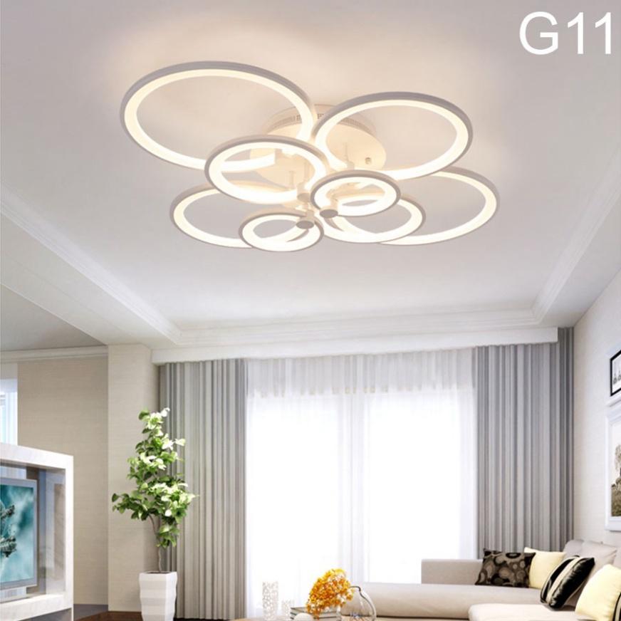 Đèn Mâm Led Ốp Trần 8 Cánh Hình Hoa Trang Trí Phòng Khách,Ngủ, Có Điều Khiển Từ Xa Phân Tầng 3 Chế Độ Ánh Sáng