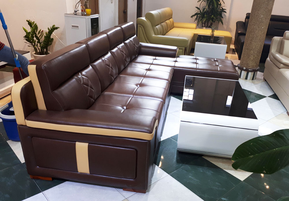 Ghế Salon Góc L Phối Màu Sang Trọng - Sofa Góc Cho Phòng Khách