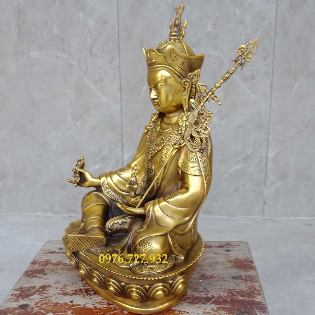 Tượng phật liên hoa sinh bằng đồng cao 30cm, tượng phật liên hoa sinh, bán tượng phật