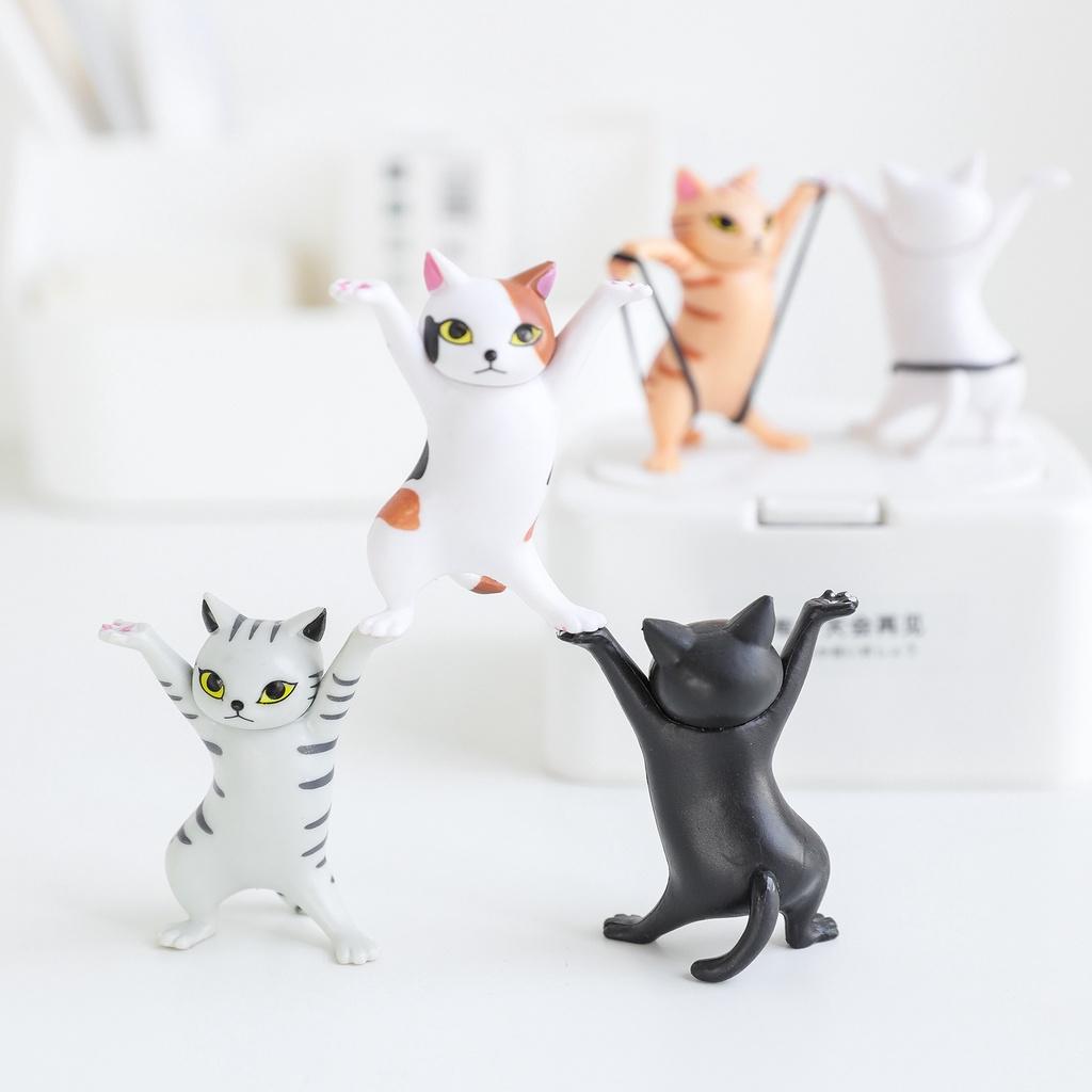 Tượng Mèo Nhảy Múa Mini Cute Trang Trí Decor Góc Học Tập PK32