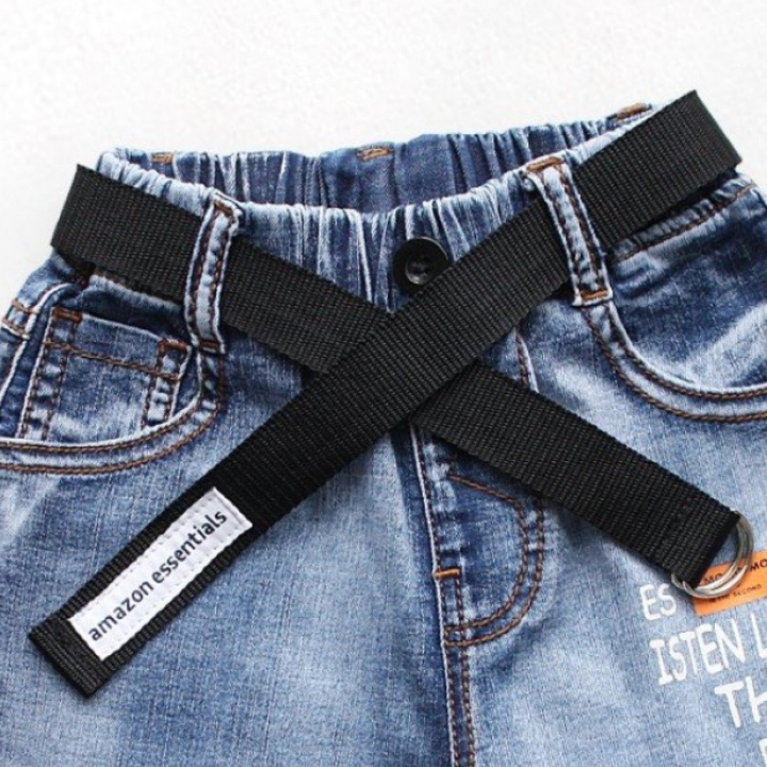 Q0003116 Quần jean xanh wax kèm nịt cao cấp, chất jean nhập co giãn mạnh bé trai từ 6-12 tuổi