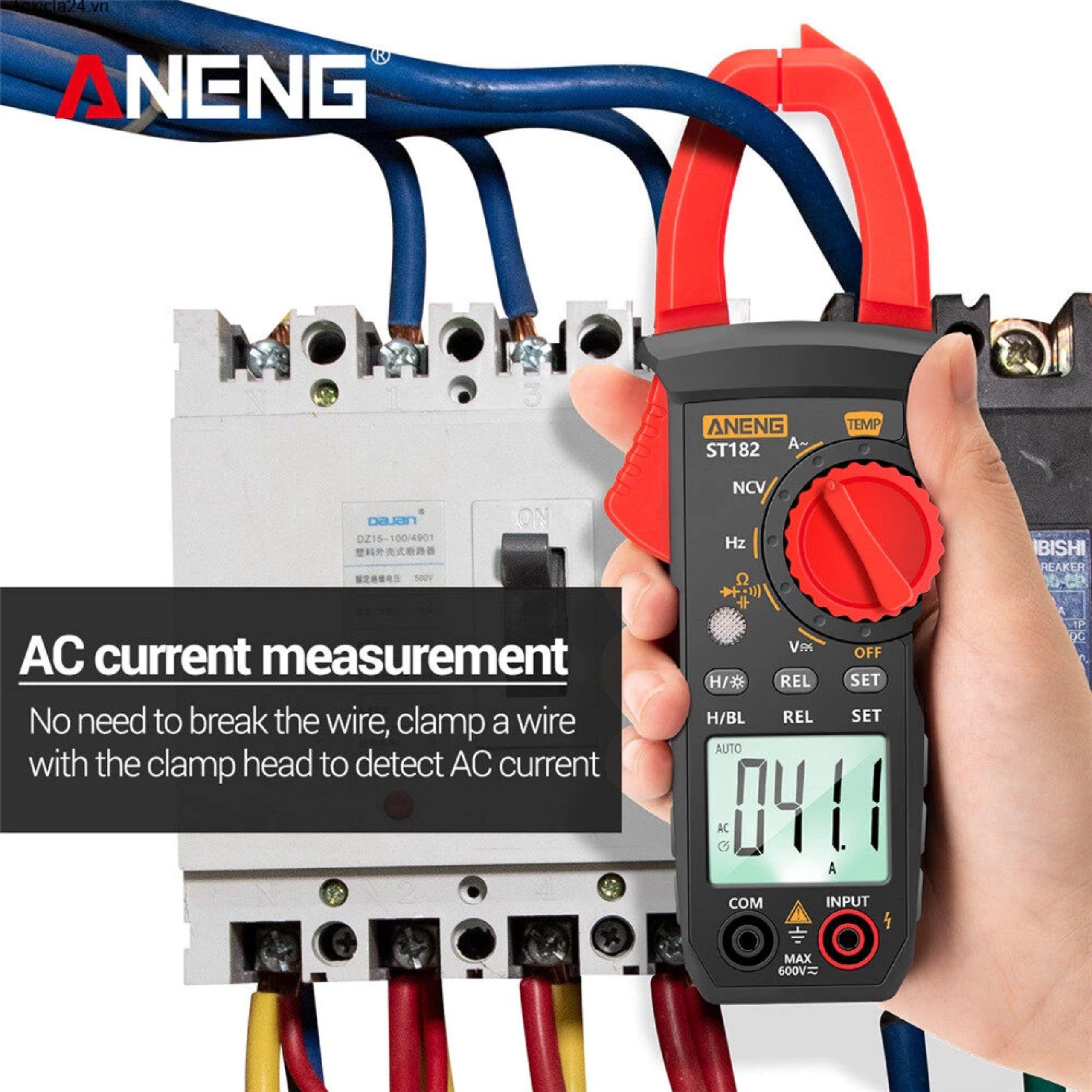 Đồng hồ đo kẹp kỹ thuật số ANENG ST182 4000 True RMS - Đo đa năng, chính xác cao