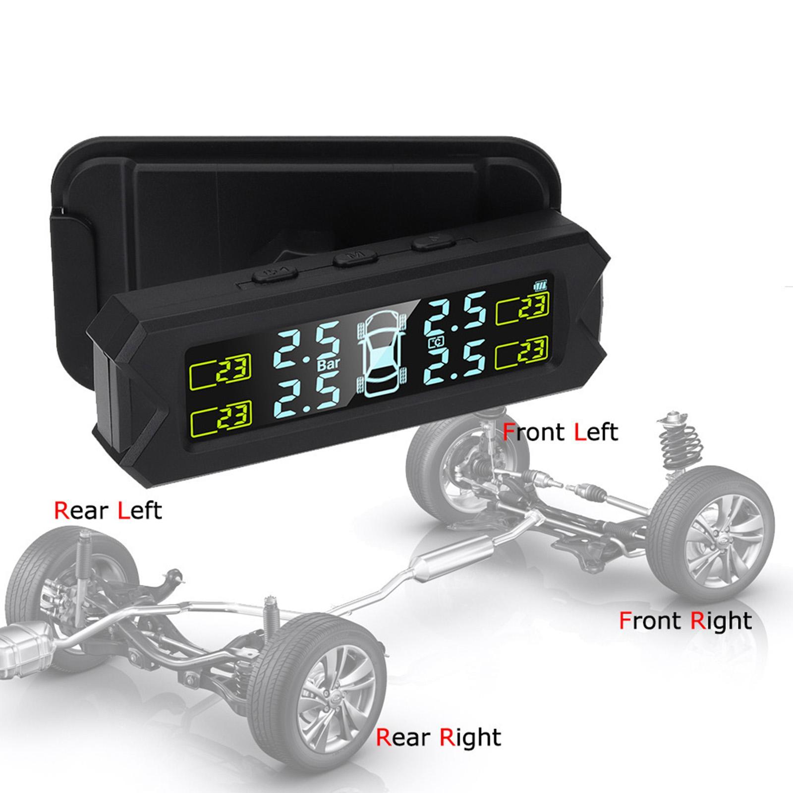 Car Solar Tire Pressure Monitoring System  Real Time