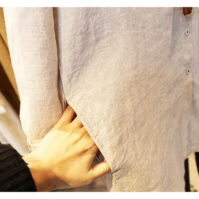 Đầm suông sơ mi dài tay Linen bột Premium form rộng trẻ trung ArcticHunter