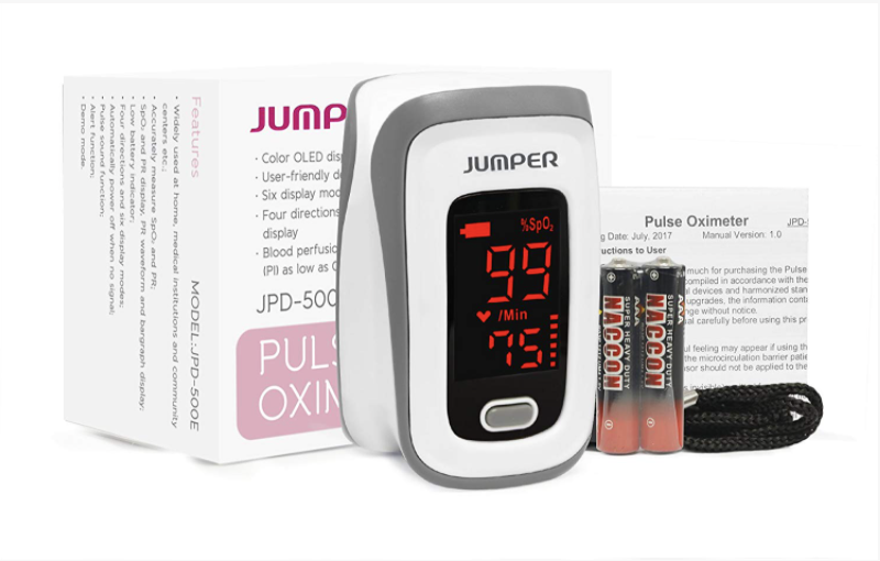 Máy đo nồng độ oxy trong máu SpO2 &amp; nhịp tim Jumper JPD-500E
