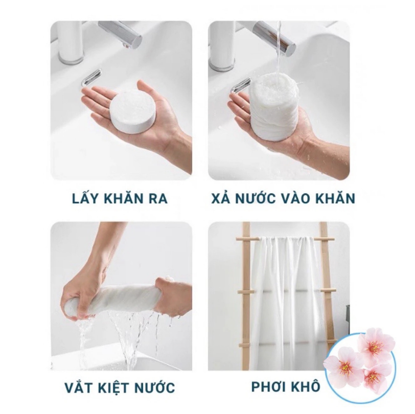 Khăn Tắm Nén Du Lịch, Khăn Tắm Dạng Viên Mẫu Cô Gái Dùng Một Lần Chất Liệu Cotton, Nhỏ Gọn Tiện Lợi GD730-KhanCG