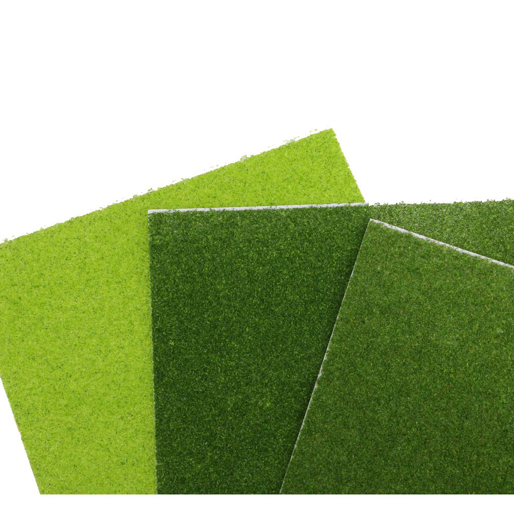 3 Miếng Nhựa Dẻo Mô Phỏng Nhân Tạo Cỏ Thảm Sân Cỏ Bãi Cỏ Mô Hình Bố Trí Phần 30X20 cm