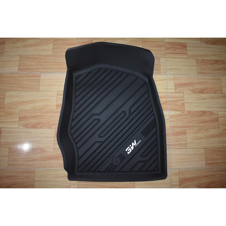 Thảm lót sàn xe ô tô Ford Explorer 2020 - đến nay Nhãn hiệu Macsim 3W chất liệu nhựa TPE đúc khuôn cao cấp - màu đen
