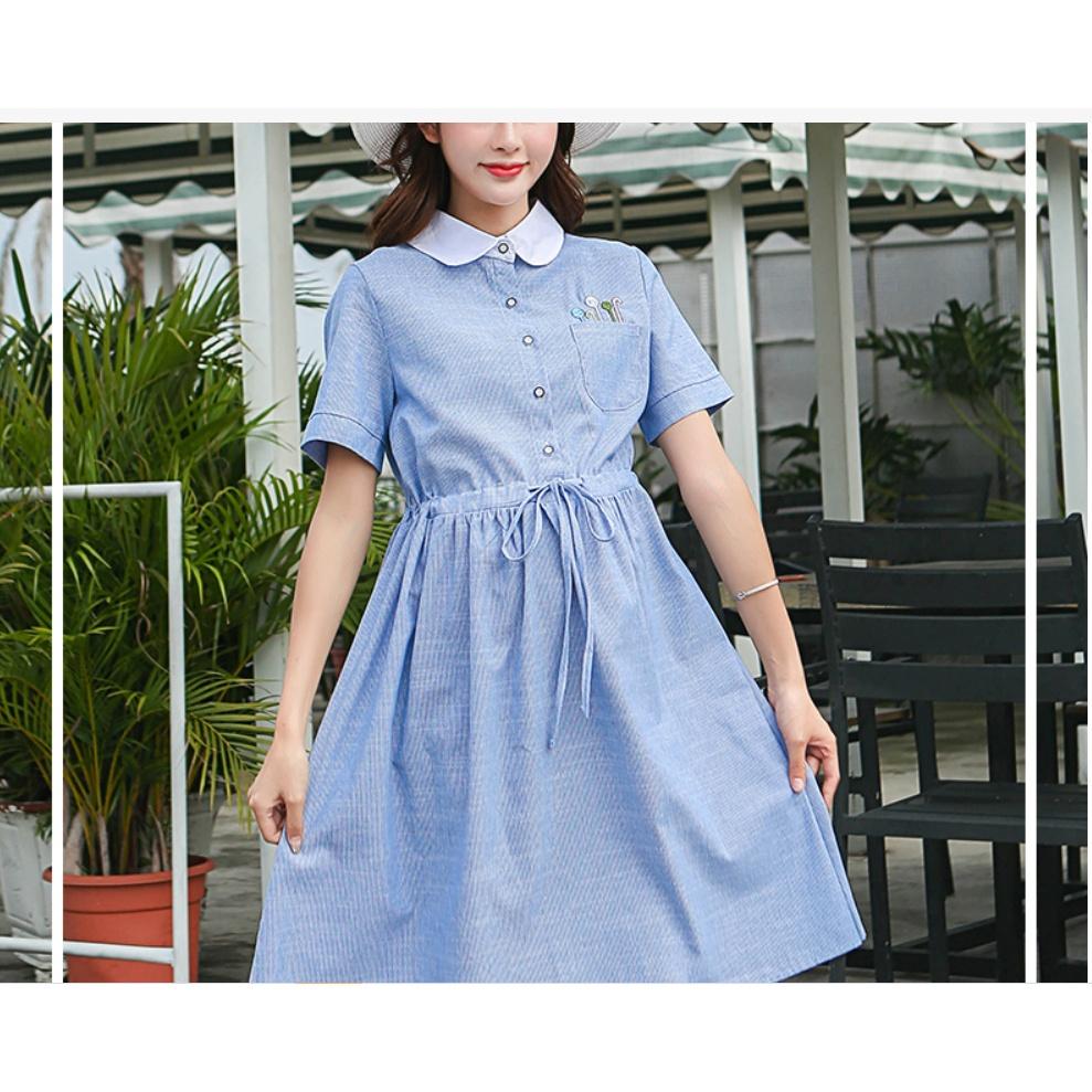 ĐẦM BẦU VÁY BẦU CÔNG SỞ CỔ LÁ SEN TRẮNG