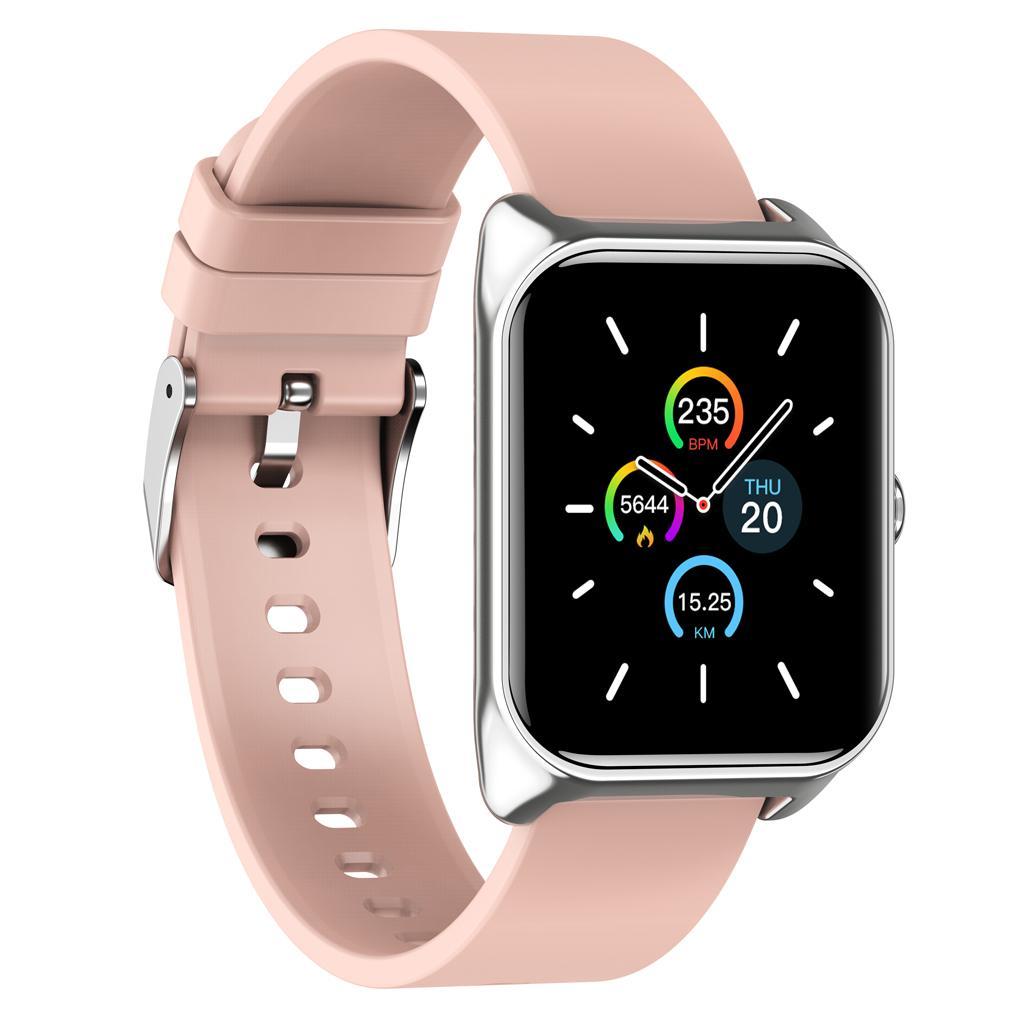 IP67 Sport Bluetooth Blood Pressure Smart Watch Wristband For Men Women Pink