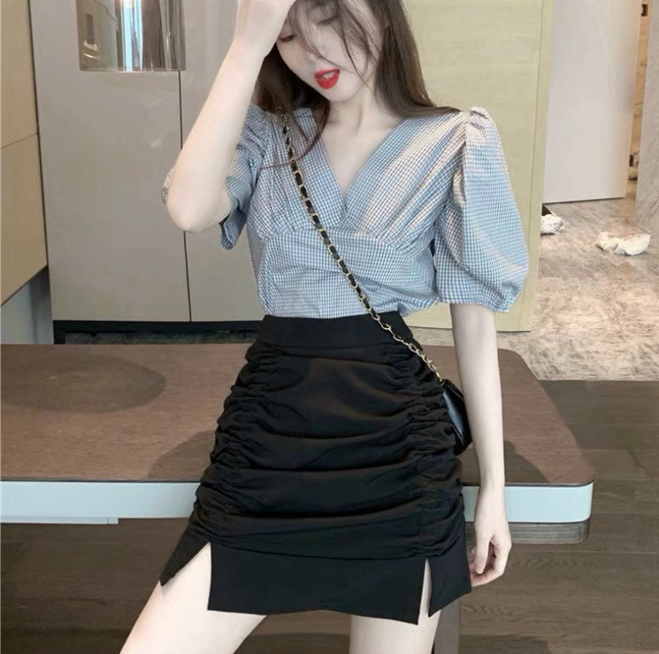 Chân Váy Chữ A Công Sở Lưng Cao Phong Cách Hàn Quốc VQ006