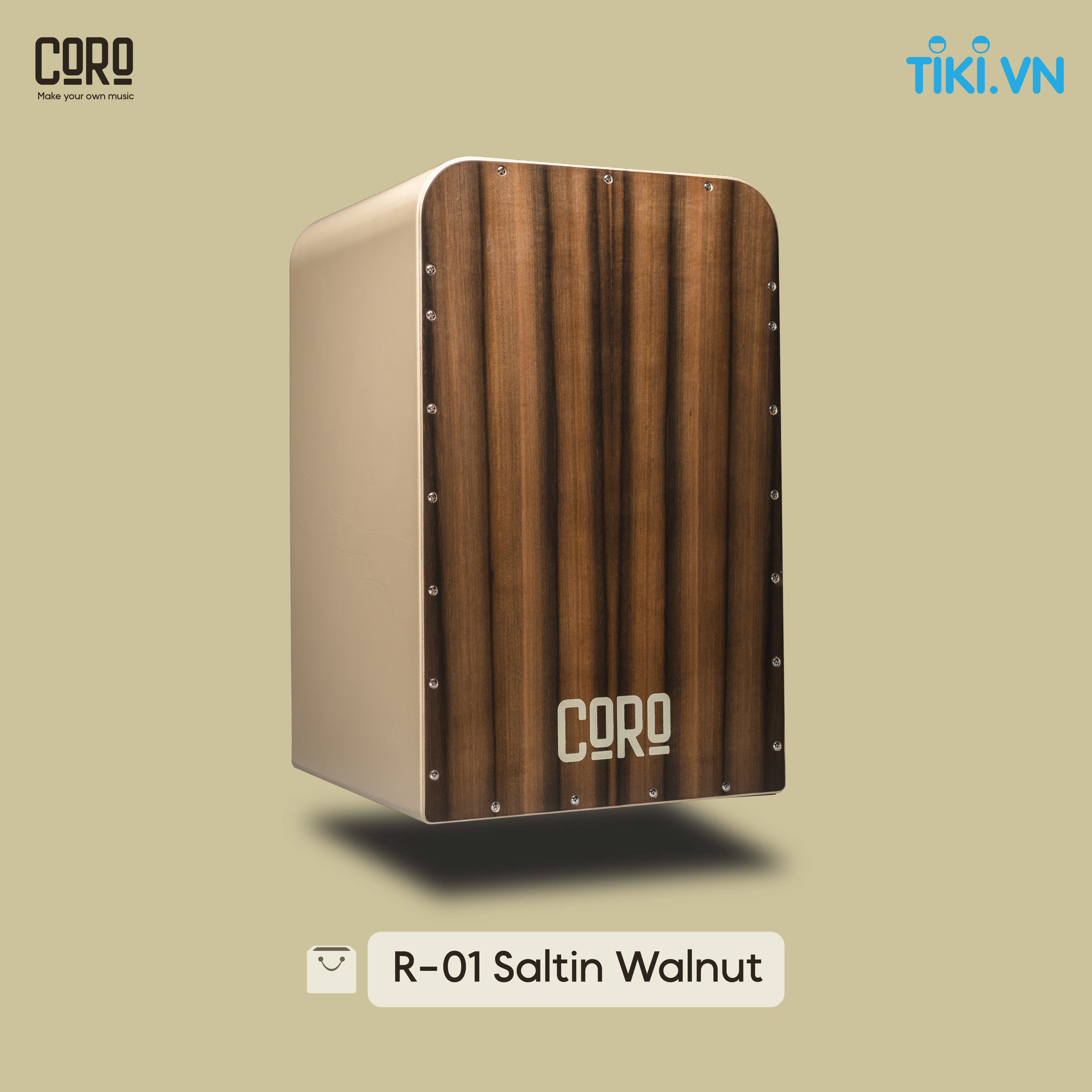 Trống Cajon CORO VIETNAM  [ R-Series ] - Tặng bao trống cao cấp