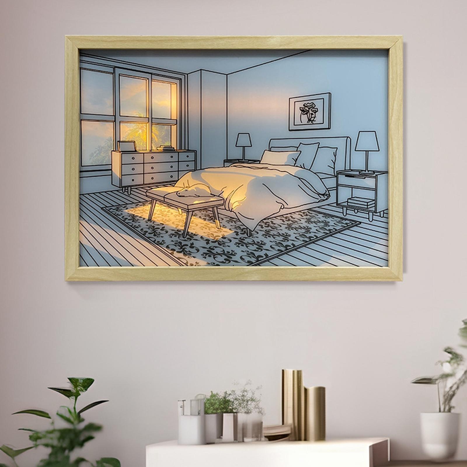 Light up Painting Wall Art Decor Picture Dimmable Lighting Painting Art