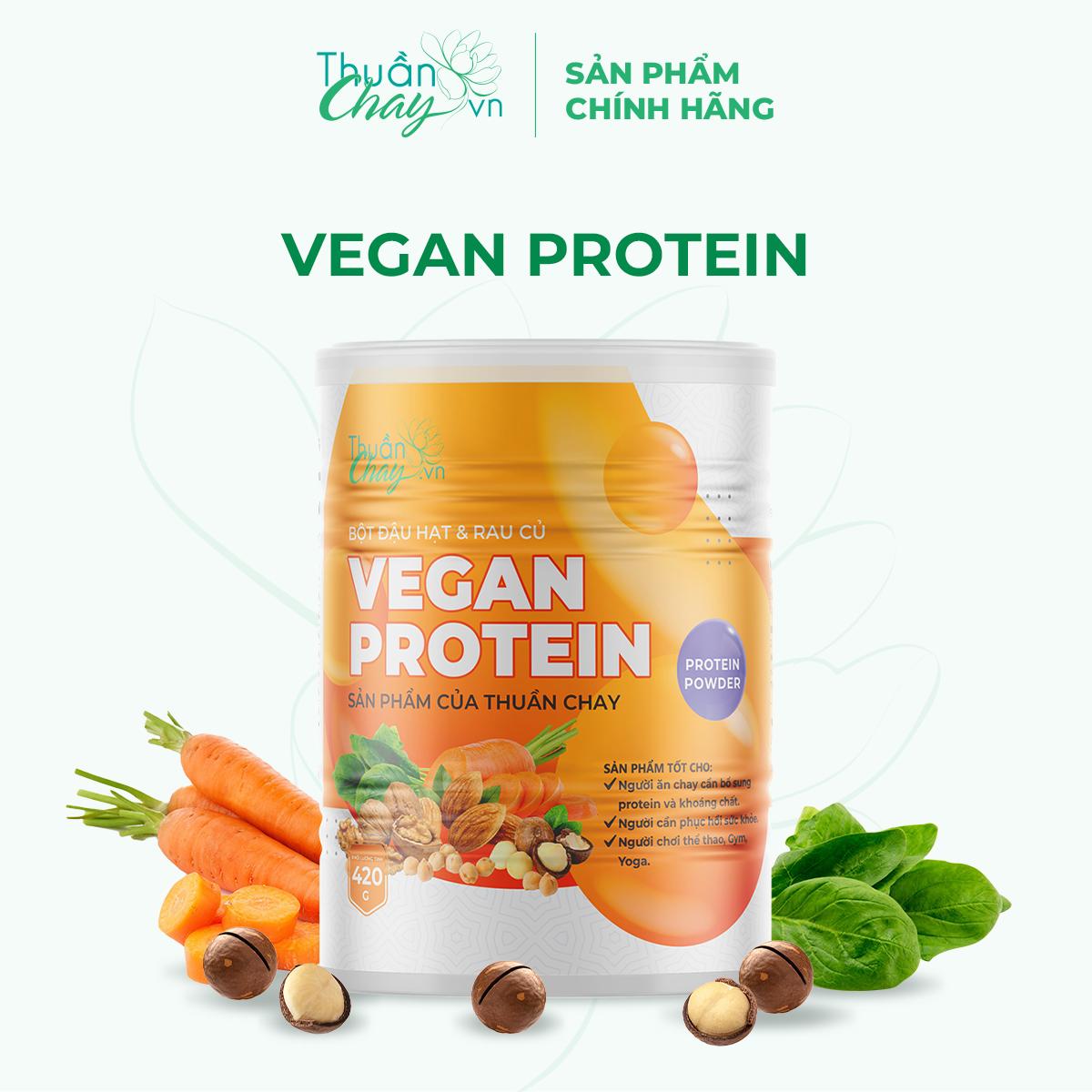 VEGAN PROTEIN - BỘT NGŨ CỐC ĐẬU HẠT RAU CỦ (KHÔNG ĐẬU NÀNH) (420g)