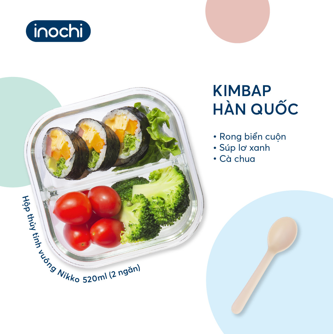 Hộp cơm thủy tinh 2,3 ngăn, hộp thủy tinh đựng thức ăn NIKKO INOCHI chính hãng