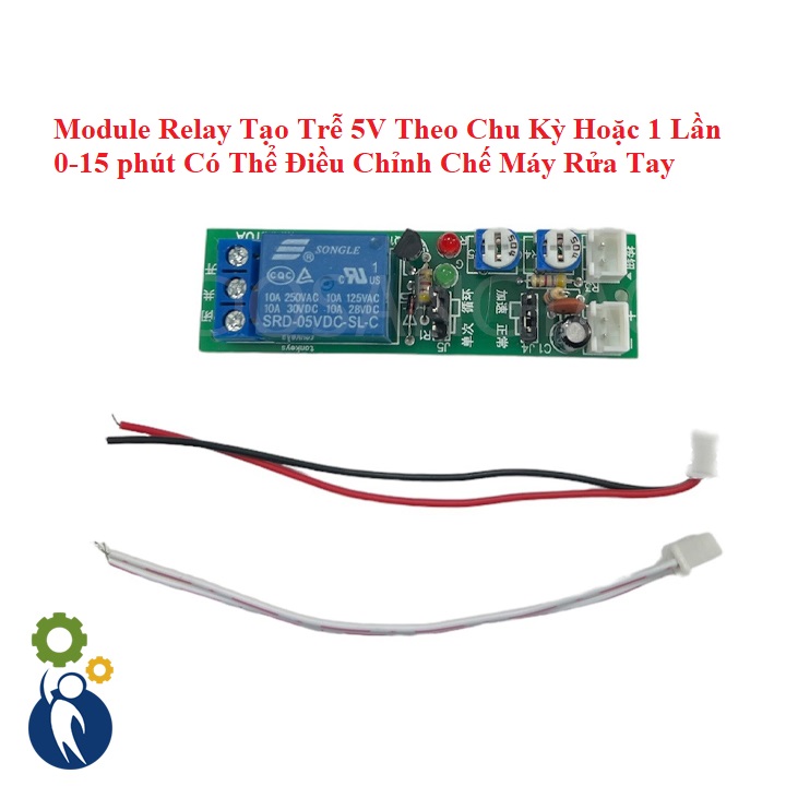 Module Relay Tạo Trễ 5V Theo Chu Kỳ Hoặc 1 Lần 0-15 phút Có Thể Điều Chỉnh Chế Máy Rửa Tay