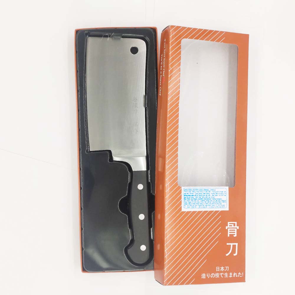 Dao Chặt Xương Ngắn Chính Hãng Super Chef Lưỡi Dày 4mm Cứng Cáp, Không Gỉ Sét, Không Ăn Mòn Đảm Bảo An Toàn Sức Khỏe Vừa Sắc Bén Lâu Cùn Và Tiện Lợi