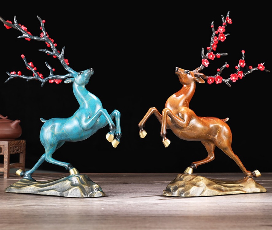 Hươu decor siêu Vip, chất liệu đồng thau