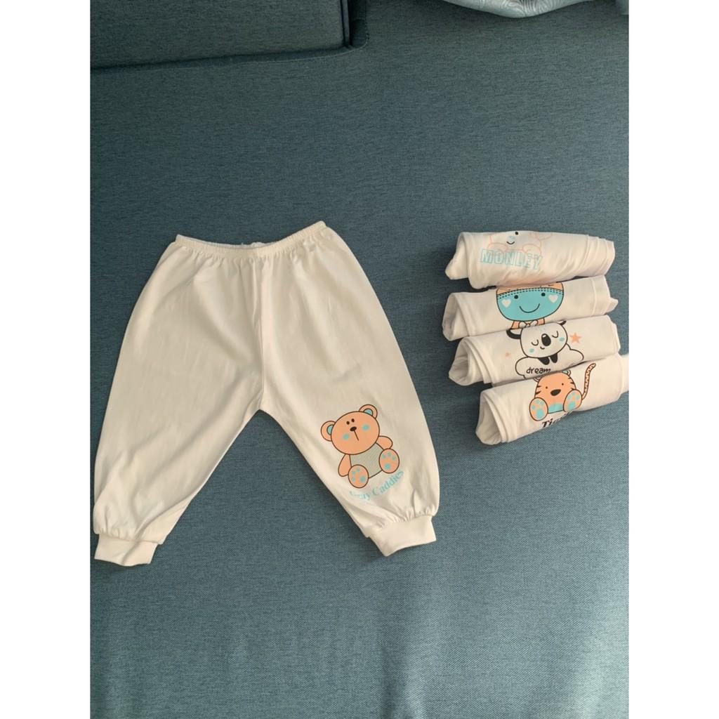 Quần dài cotton trắng cho bé trai, bé gái