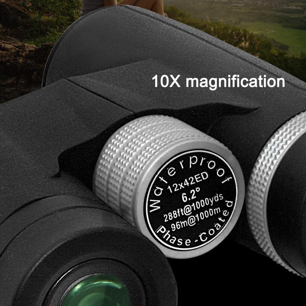 Handheld Portable Binoculars Telescopes 10X Magnify Powerful Binoculars Outdoor Sports Huntings Travelling Boating Birds Watching Waterproof Telescopes