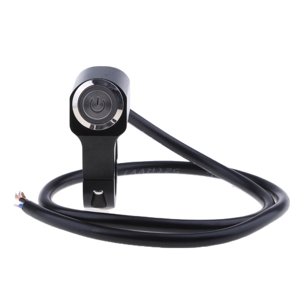 Motorcycle 25mm/1" Handlebar Headlight Switch and Wires Waterproof On/Off
