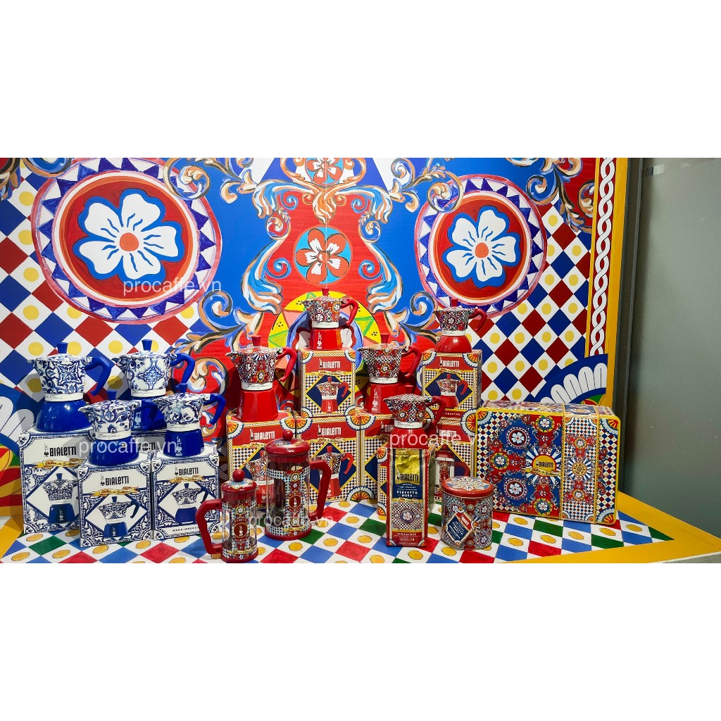 Bình lọc cà phê Bialetti Dolce&amp;Gabbana Coffee Press (Sicilian Cart)