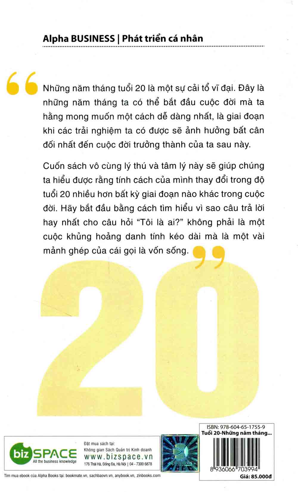 Tuổi 20 - Những Năm Tháng Quyết Định Cuộc Đời Bạn _AL