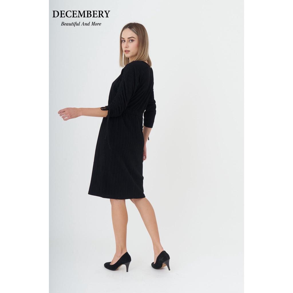 Đầm thun gân Decembery tay lỡ