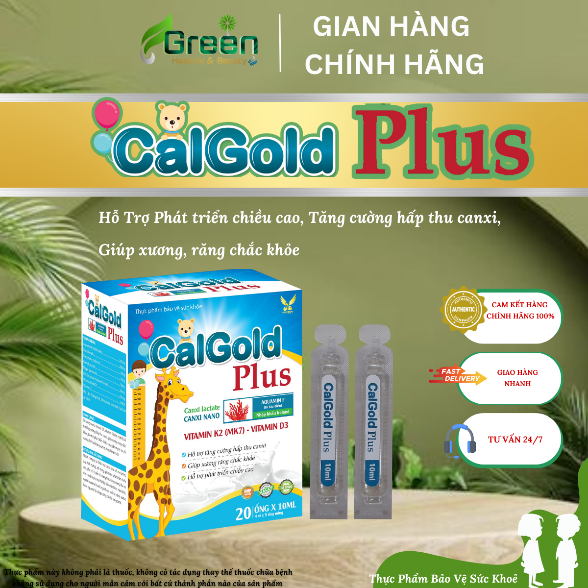 [TPBVSK] CALGOLD PLUS - Bổ sung canxi từ tảo biển đỏ (Nhãn con hươu)