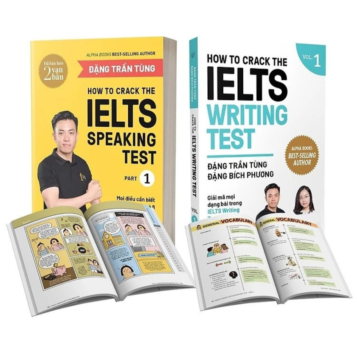 Combo Sách IELTS Đặng Trần Tùng: How To Crack The IELTS Writing Test - Vol 1  + How To Crack The IELTS Speaking Test - Part 1 